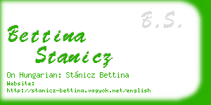 bettina stanicz business card