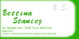bettina stanicz business card